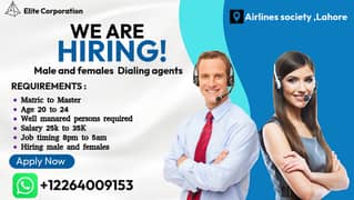 Call Center Job/CSR Jobs For Male and Female In Lahore/Urgent hiring