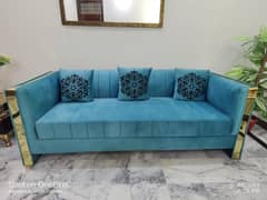 Elegant 6-Seater Velvet Sofa Set