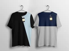 Men's Stitched Jersey Plain T-shirt  Pack of 2