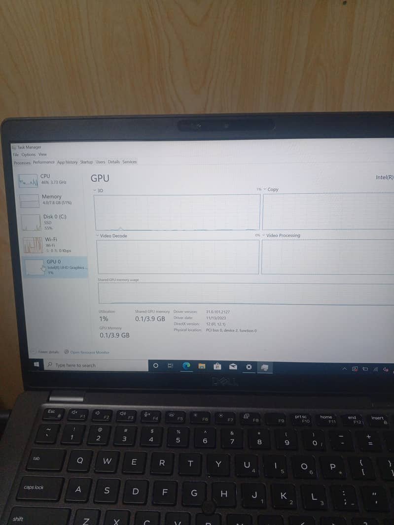 Dell latitude Laptop 5400 Core i7 8th Gen Processor 16gb ddr4Ram 512gb 10