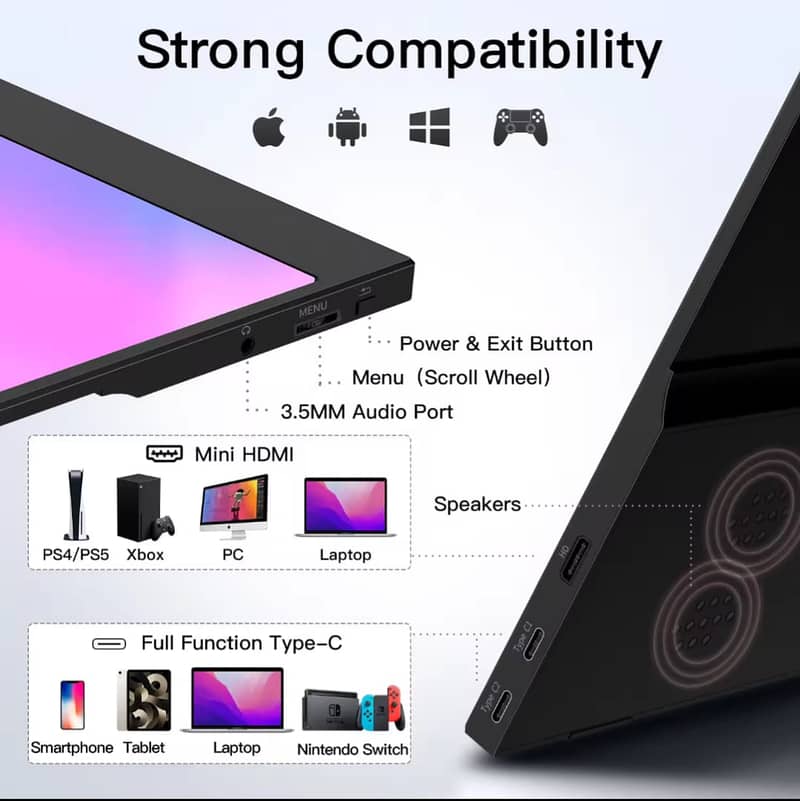 Portable Monitor 16 Inch 120Hz 1200P - WUAWE 19