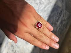 Anari yaqoot silver ring