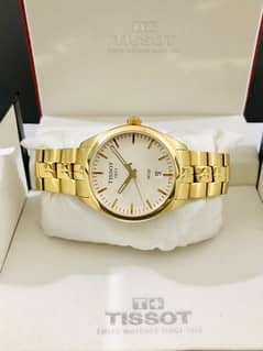 TISSOT-GOLD-SWISS MADE-BRAND NEW WATCH-WITH BOX-RADO-ROLEX-OMEGA-TAG