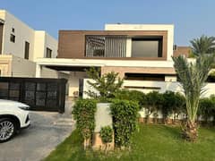25 Marla Owner Build Corner Slightly Used Ultra-Modern Design Most Beautiful 7-Bed Full Basement Facing Park Bungalow Attached Solar System For Sale At Prime Location Of DHA Lahore
