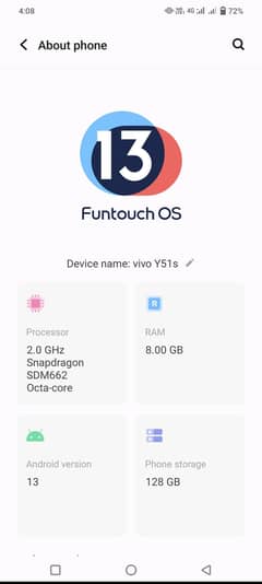 vivo y51s 8/128 dual sim pta approve