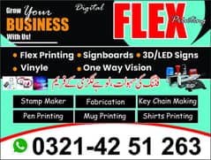Flex Printing Services,PVC Cards,Visiting Cards,Mug printing,LED Board