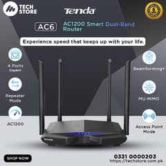 Tenda AC6 AC1200 Smart Dual-Band WiFi Router AC6 v5.0 | (Renewed)