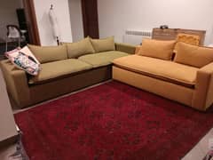 High Quality L Shaped Sofa Set with Pillows Large Sofa Living Room Set