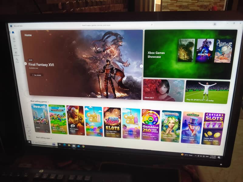 computer setup+ CPU+ LED + keyboard+ mouse 3