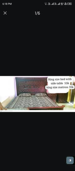 new style bed with side table
