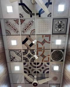 Pvc fabric sheet- Pvc wpc wall panels- 3d wallpaper-2 by 2 Ceiling