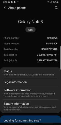 Samsung Galaxy Note 8 pta approved
