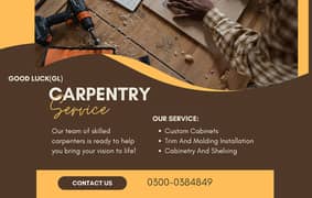 Woodwork Available, Customize Cabinets,Carpenter Services,Kitchen Wor