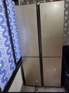 Haier Double Door Fridge Silver Color