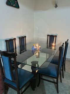 Modern 6-Seater Wooden Dining Table  Excellent Condition!