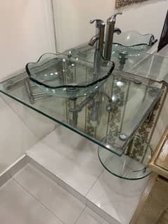 Glass vanity