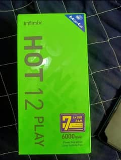 Infinix Hot 12 play  4/64 with original box