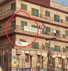 3 Marla Corner Flat for Sale Ideal for Office Use | Qartaba Complex, Jail Road