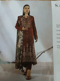 sapphire 3 pic Lilen and Printed lawn suits