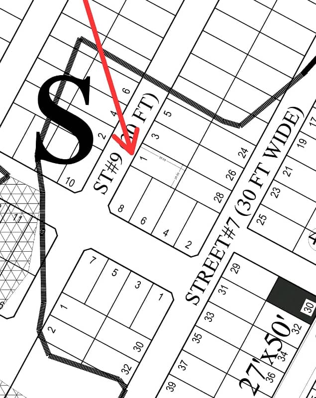 S Block ,Street 9 Plot 1 1