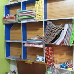 Shop counter and shelves