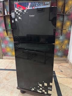 Midium size two door glass room Essquire fridge new condition