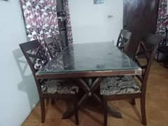 Original Interwood wooden Dining table With Six Chairs