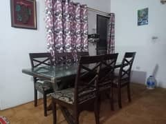Original Interwood wooden Dining table With Six Chairs