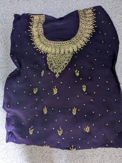 ladies frock without stitch zari work brand new
