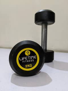Life time fitness 2kg dumbells in very good condition urgent sale