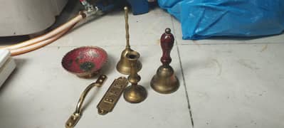 Vintage decoration items in brass metal
