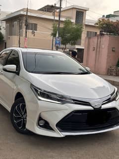 TOYOTA GRANDE 1.8 X 2023 MODEL NEW RIM WHITE WITH BLACK INTERIOR 47k M