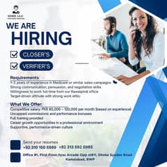 Quality Assurance, VERIFIER'S, CLOSERE'S, SALES REPRESENTATIVE