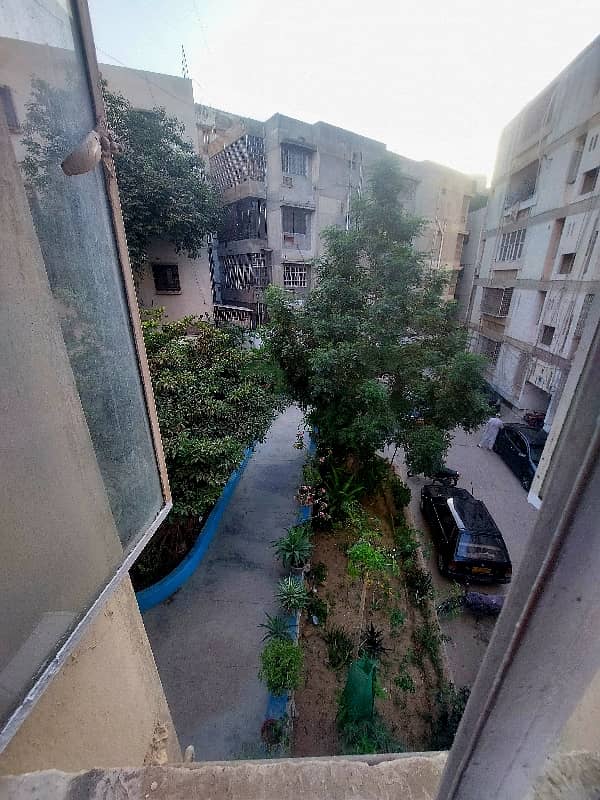 FLAT FOR SALE IN GULSHAN E IQBAL BLOCK 14 WEST OPEN FLAT 1ST FLOOR 3