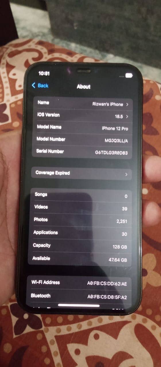 i phone 12 pro 10/9.9 8