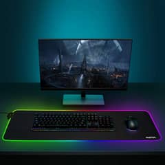 NATOL XL RGB Gaming Mouse Pad | 12 Lighting Modes | Anti-Slip | Exten