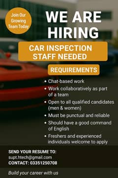 We Are Hiring Car Inspection Campaign
