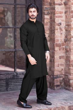 Premium Black Men’s Unstitched Suit» – Stylish & Elegant ∆
