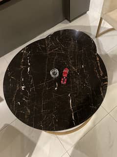 Black Marble Coffee Table Set 2 PCs
