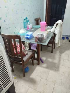 family size Dining Table with 6 chairs