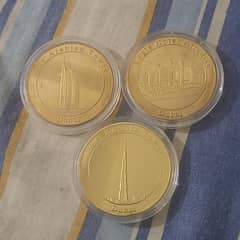 Set of 3 Gold Plated Coins