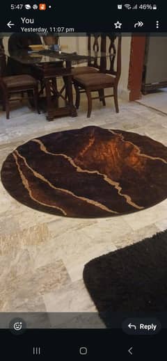 Abstract Design Modern velour Round rug