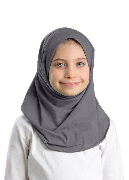 AL Amira Hijab Girls-Plain Jersey Cotton Cream Ready to Wear Easy to Use BIDOON ESSMA Brand Ideal For young girls playing at school other adventure Pin less Hijab soft breathable Fabric Ideal for gifting Umrah Hajj all religious Occassion gifting Kids