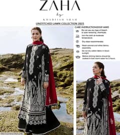 3 Pcs Women's Unstitched Embroidered Suit