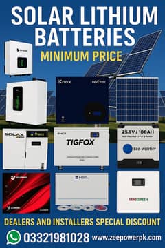 Lithium Batteries and Inverters at Minimum Rates