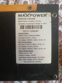Max Power 2400va inverter