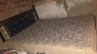 iron bed with mattress