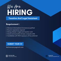 Taxation & Legal Internship – Commerce Students (NGO Preferred)