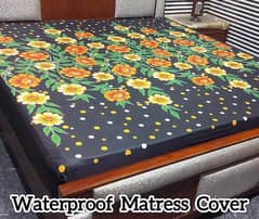 Terry Cotton 3D Printed Double Bed Sheet 99% waterproof sheet  99%