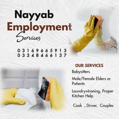 Cook / Chef / Baby Sitters / Patient care / Helper/ Office Boy /Guard